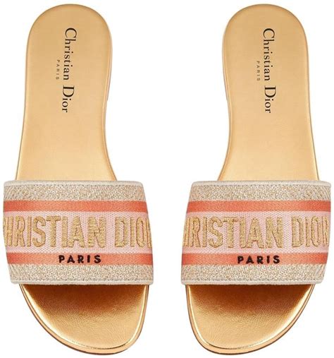 dior dway mule gold|Dior dway sandals reviews.